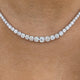 Diamond Tennis Necklace 15 ct White Gold