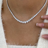 Diamond Tennis Necklace 15.06 ct White Gold
