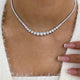 Diamond Tennis Necklace 15.27 ct White Gold