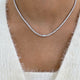 Diamond Tennis Necklace 15.2 ct White Gold