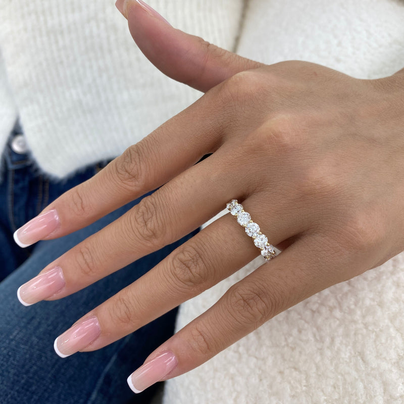 Diamond Band Ring 2 ct Yellow Gold