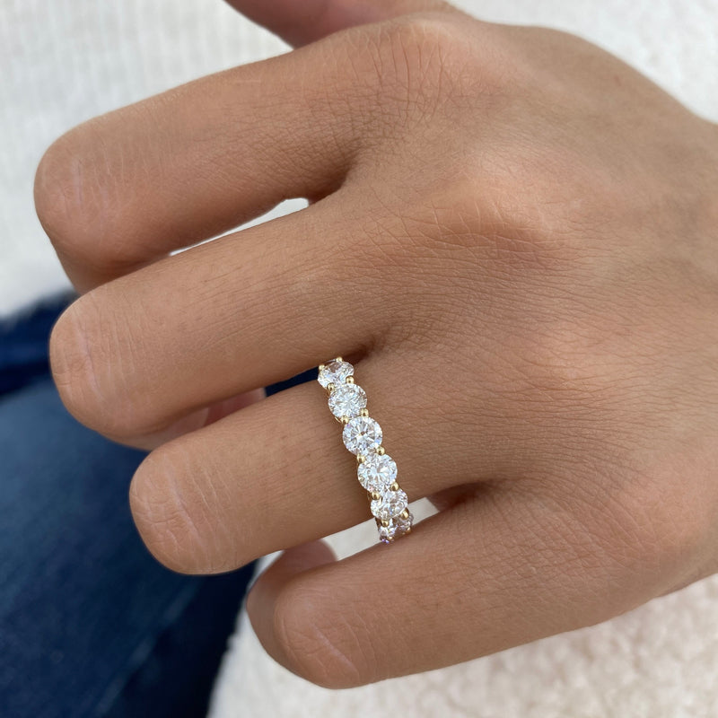 Diamond Band Ring 2 ct Yellow Gold