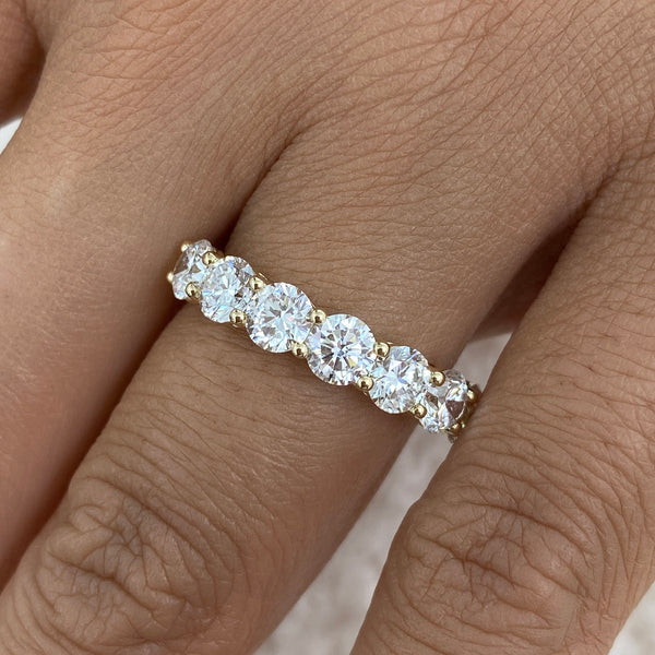 Diamond Band Ring 2 ct Yellow Gold