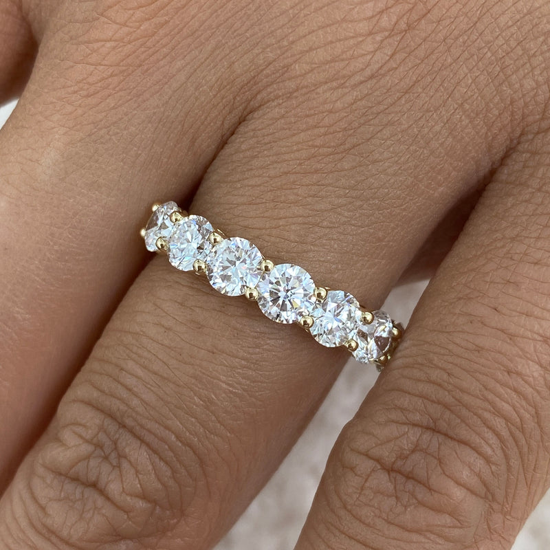 Diamond Band Ring 2 ct Yellow Gold