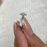Diamond Halo Ring 1 ct White Gold