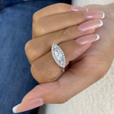 Diamond Halo Ring 1 ct White Gold