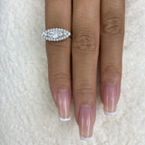 Diamond Halo Ring 1 ct White Gold