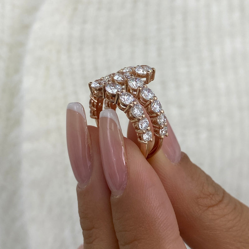 Diamond Wrap Ring 3.1 ct Rose Gold
