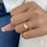 Diamond Promise Ring 0.7 ct Yellow Gold