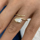 Diamond Promise Ring 0.7 ct Yellow Gold