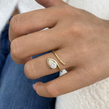Diamond Promise Ring 0.7 ct Yellow Gold