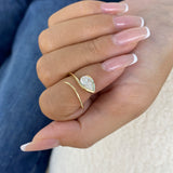 Diamond Promise Ring 0.7 ct Yellow Gold