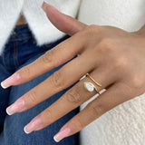 Diamond Promise Ring 0.7 ct Yellow Gold