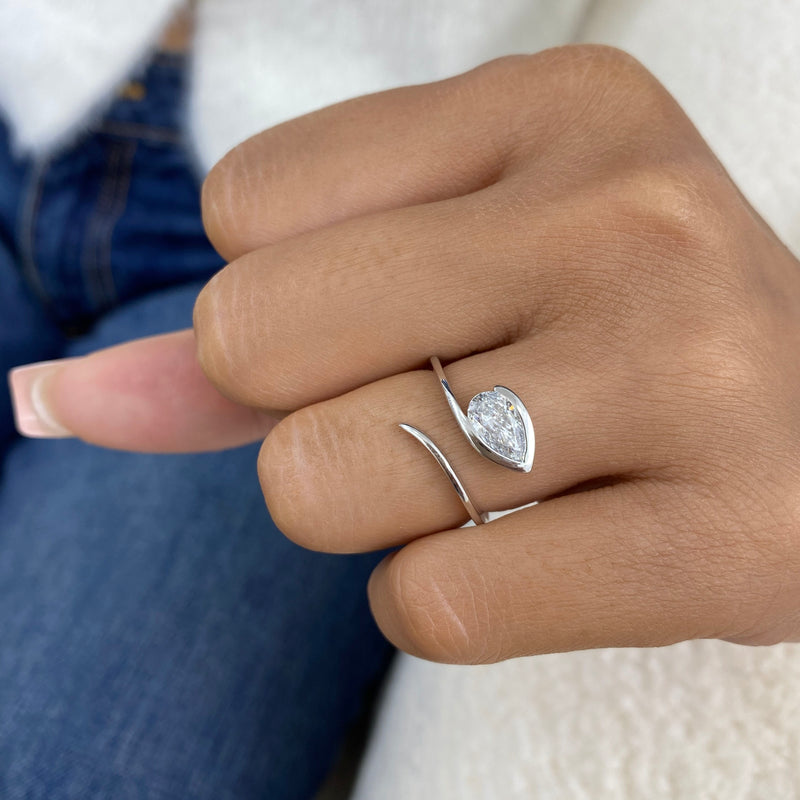 Diamond Promise Ring 0.7 ct White Gold