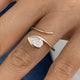 Diamond Promise Ring 0.7 ct Rose Gold