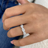 Diamond 3 Stone Ring 1.7 ct White Gold