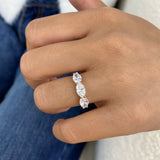 Diamond 3 Stone Ring 1.6 ct Rose Gold