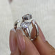 Diamond Two Stone Ring 1.7 ct White Gold