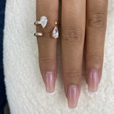 Diamond Two Stone Ring 1.5 ct Rose Gold