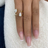 Diamond Two Stone Ring 1.5 ct Yellow Gold