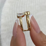 Diamond Two Stone Ring 1.5 ct Yellow Gold