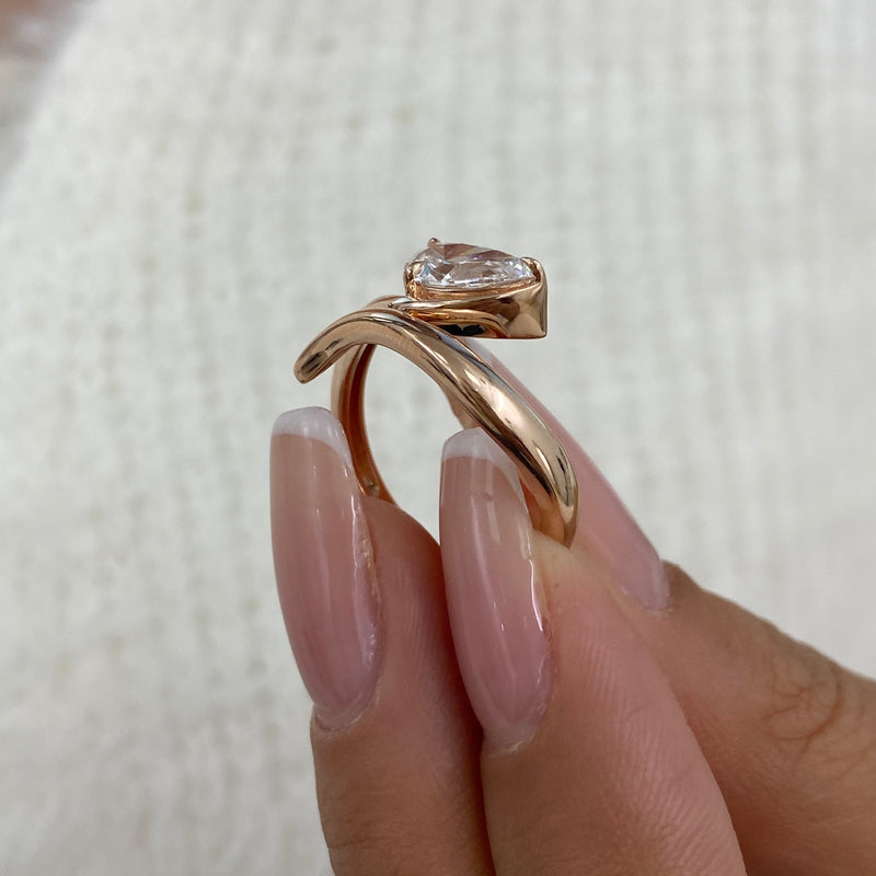 Diamond Solitaire Ring 0.7 ct Rose Gold