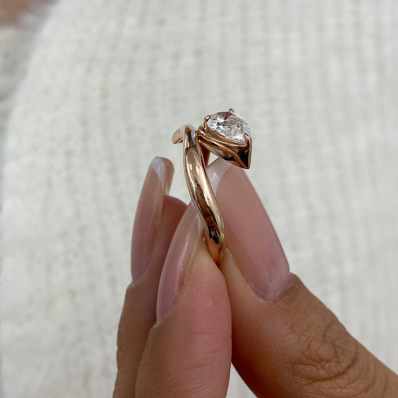 Diamond Solitaire Ring 0.7 ct Rose Gold