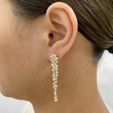 Diamond Dangle Earrings 4.7 ct Yellow Gold