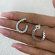 Diamond Open Hoop Earrings 2.4 ct White Gold