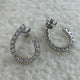 Diamond Open Hoop Earrings 2.4 ct White Gold