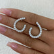 Diamond Open Hoop Earrings 2.4 ct White Gold