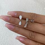 Diamond Drop Earrings 2.3 ct White Gold