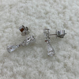 Diamond Drop Earrings 2.3 ct White Gold