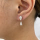 Diamond Drop Earrings 2.3 ct White Gold