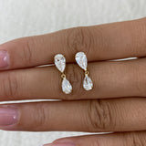 Diamond Drop Earrings 2.3 ct Yellow Gold