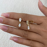 Diamond Drop Earrings 2.3 ct Yellow Gold