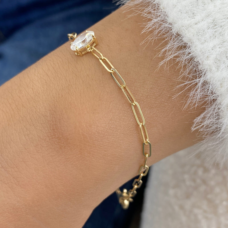 Diamond Chain Bracelet 0.7 ct Yellow Gold