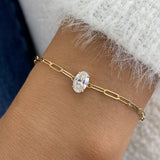 Diamond Chain Bracelet 0.7 ct Yellow Gold