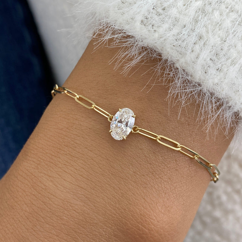 Diamond Chain Bracelet 0.7 ct Yellow Gold