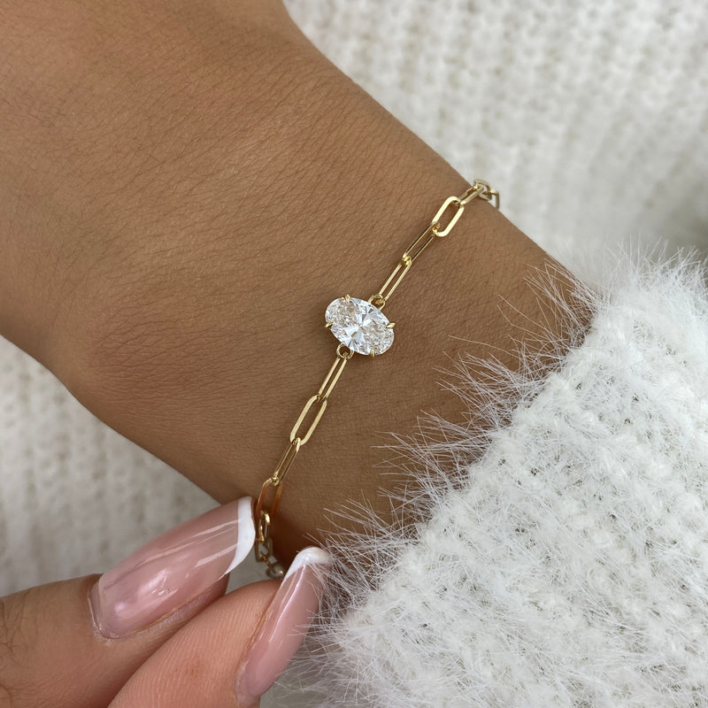 Diamond Chain Bracelet 0.7 ct Yellow Gold