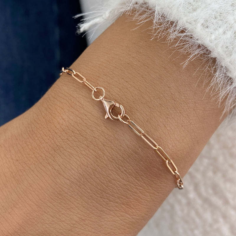 Diamond Chain Bracelet 0.7 ct Rose Gold