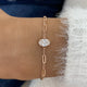 Diamond Chain Bracelet 0.7 ct Rose Gold