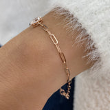 Diamond Chain Bracelet 0.7 ct Rose Gold