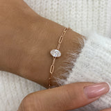 Diamond Chain Bracelet 0.7 ct Rose Gold