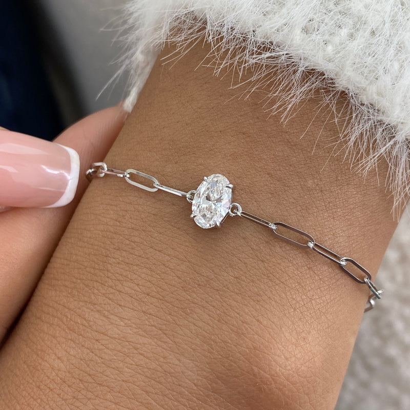 Diamond Chain Bracelet 0.7 ct White Gold