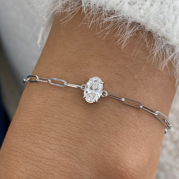 Diamond Chain Bracelet 0.7 ct White Gold