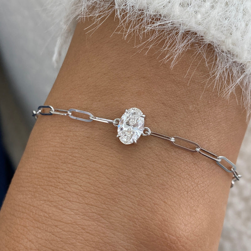 Diamond Chain Bracelet 0.7 ct White Gold