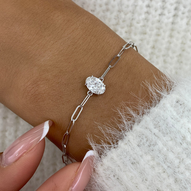 Diamond Chain Bracelet 0.7 ct White Gold