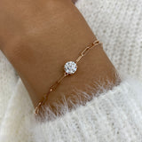 Diamond Chain Bracelet 0.9 ct Rose Gold