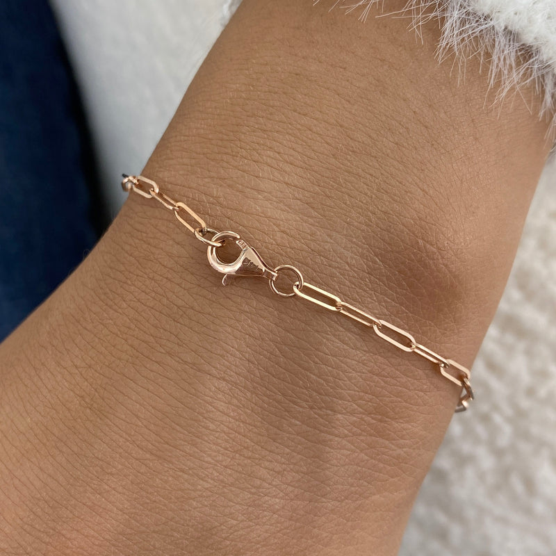 Diamond Chain Bracelet 0.9 ct Rose Gold